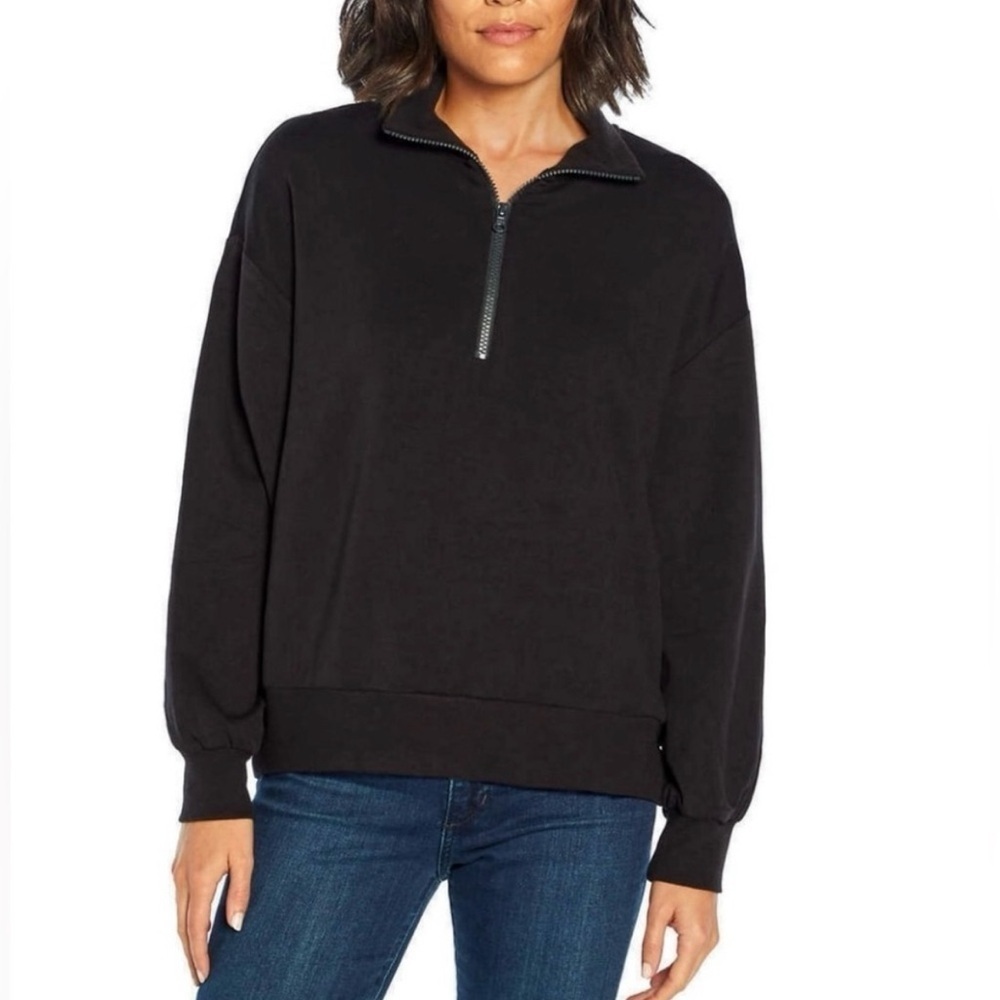 Three Dots Cozy Quarter Zip Pullover